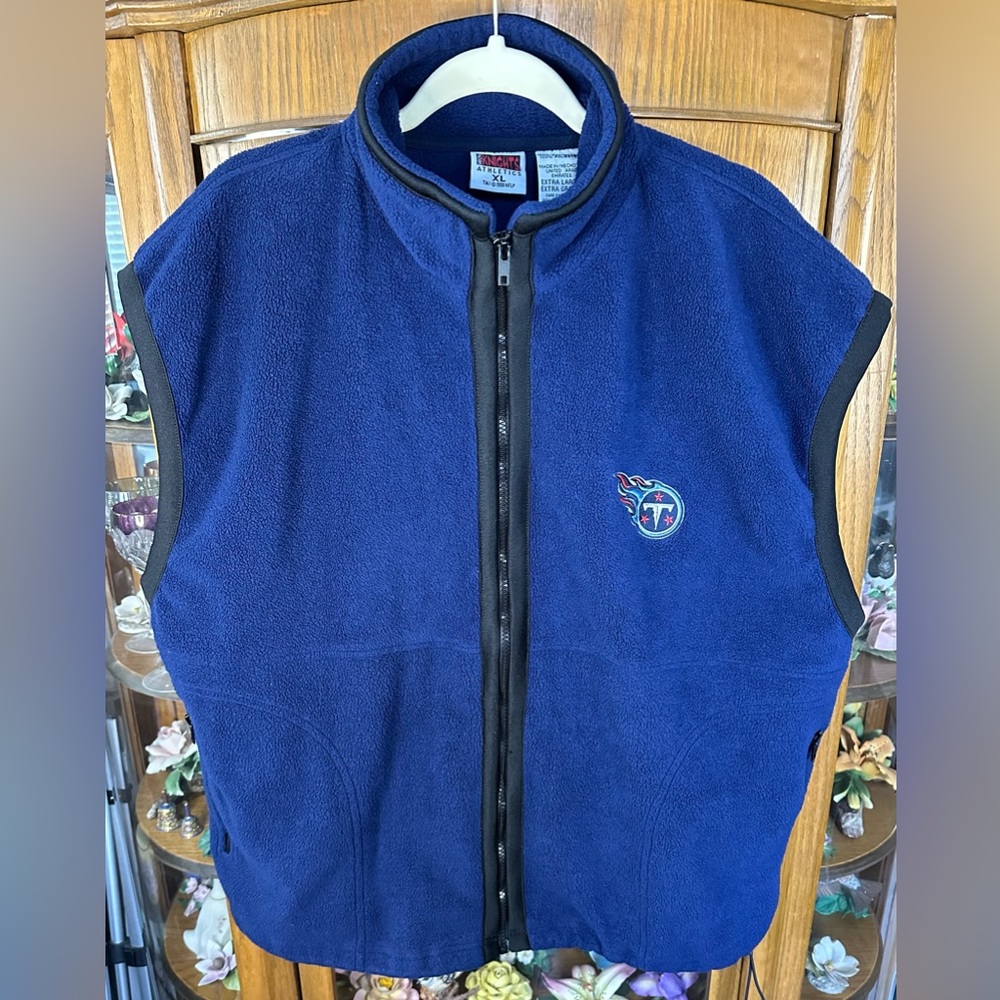 Iron Knights Athletics Vintage 1999 NFL Tennessee Titans Blue Vest/Jacket XL